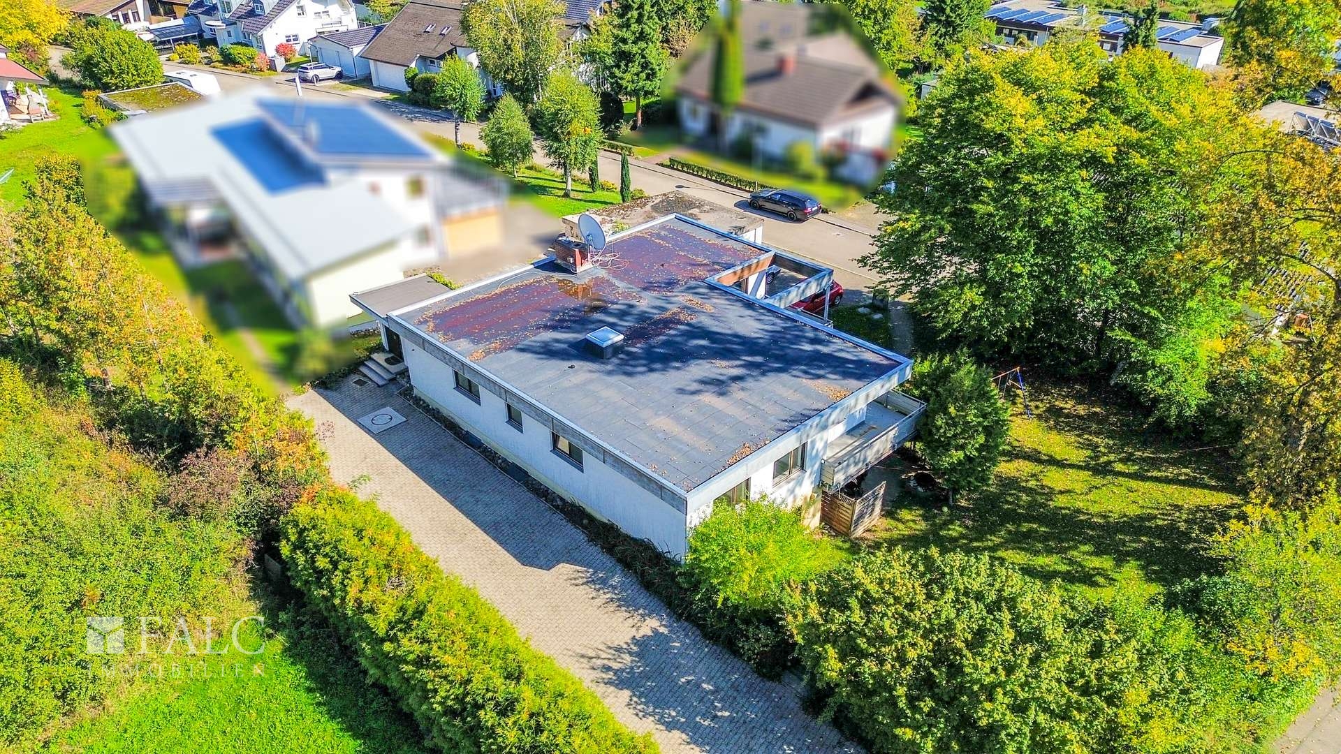 Drohnenaufnahme-Eingangsbereich