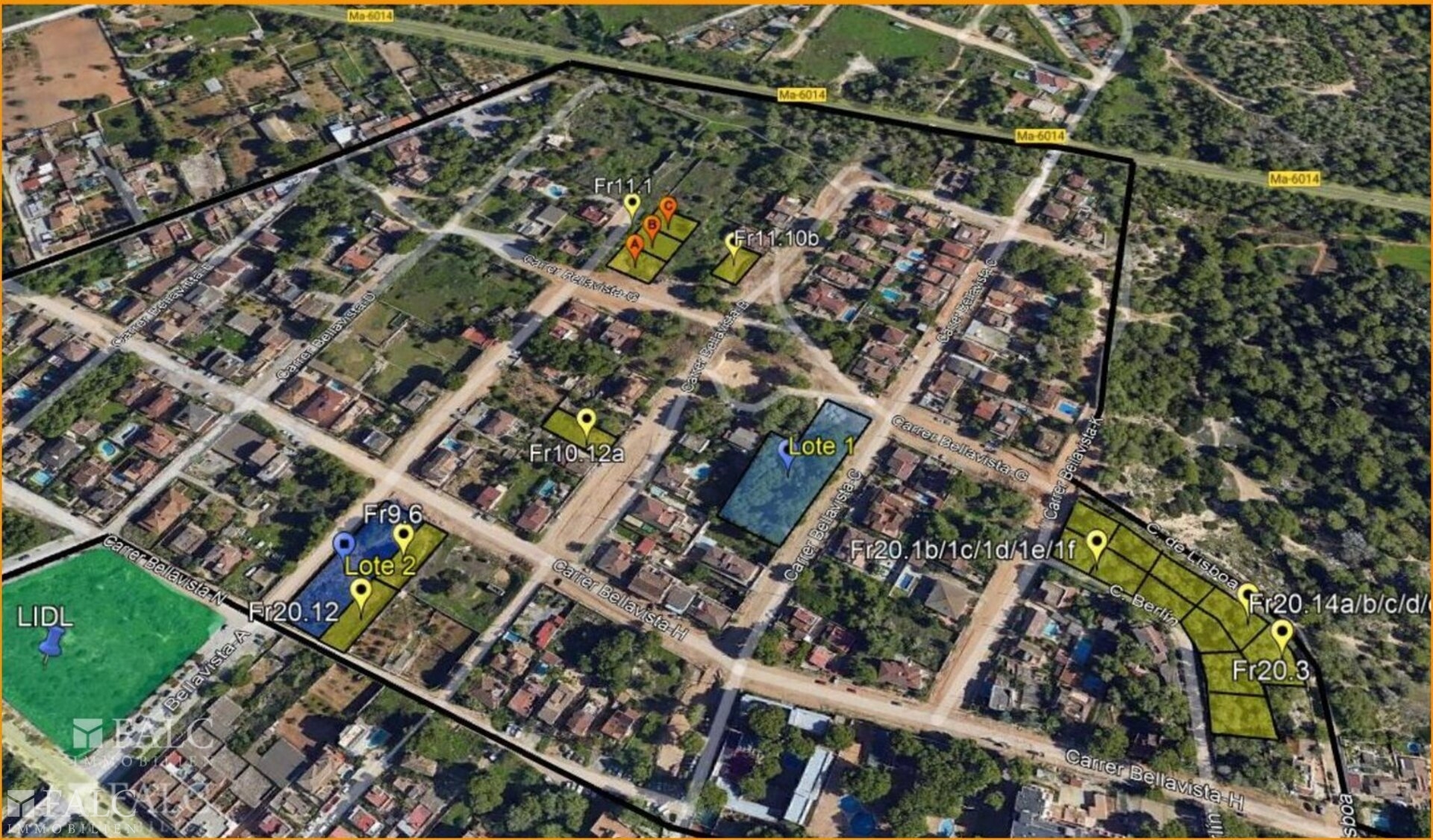 Lageplan - Grundstückspack 1 -  Lote 1 