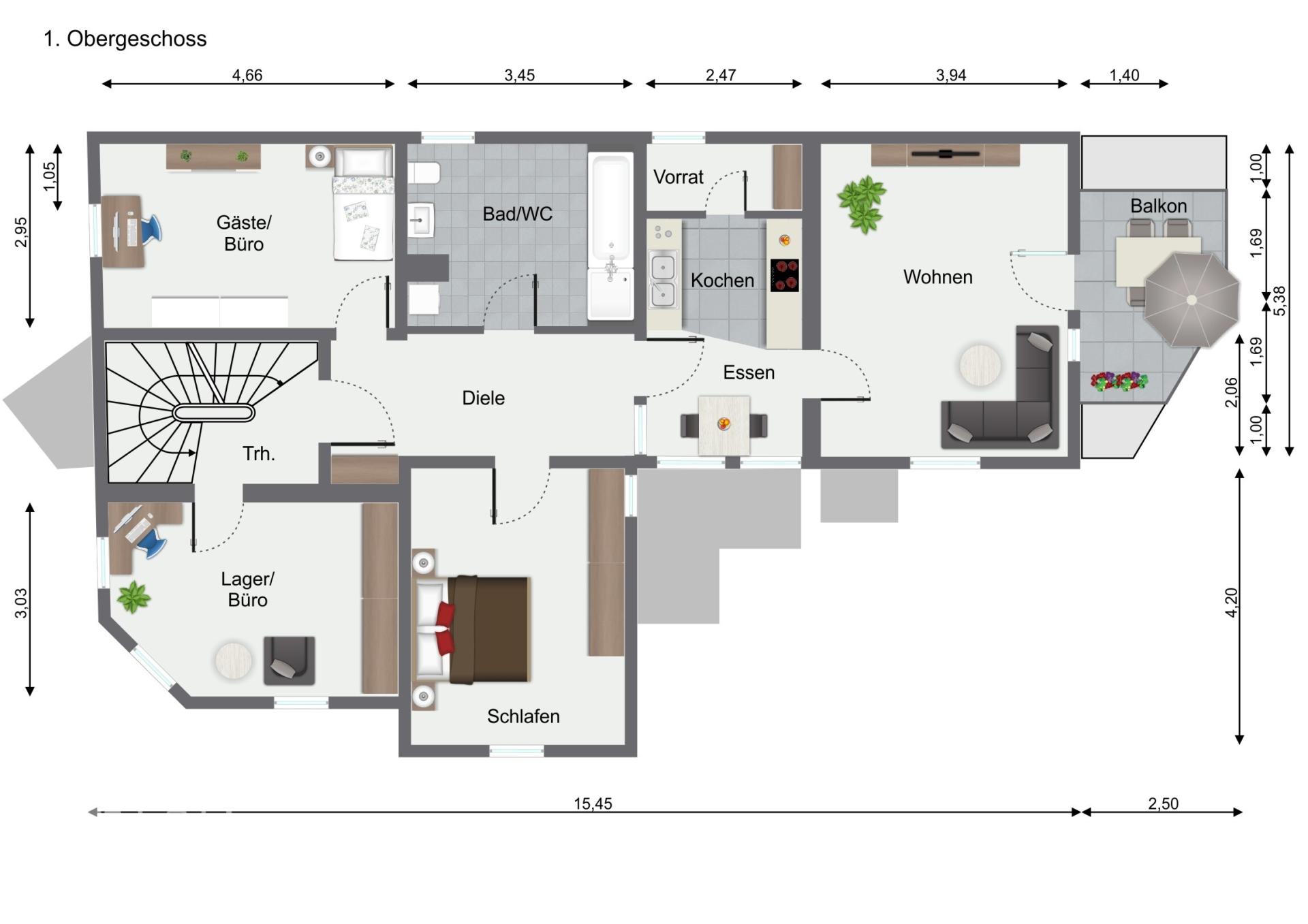 Grundriss 1 Obergeschoss_