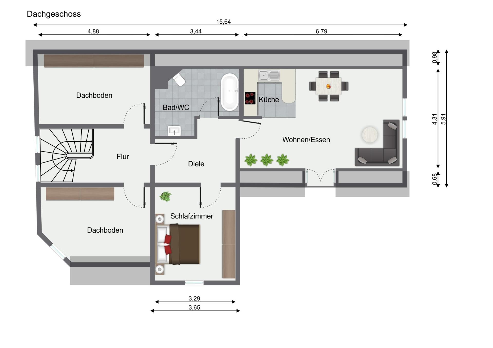 Grundriss Dachgeschoss