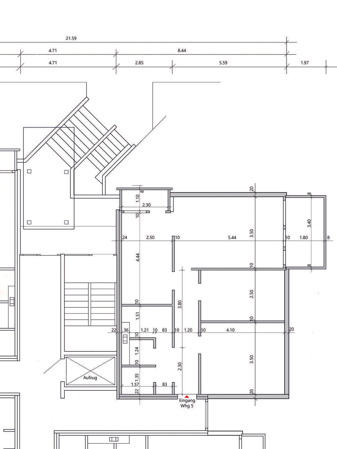 Whg 5 im 1. OG mit Maße