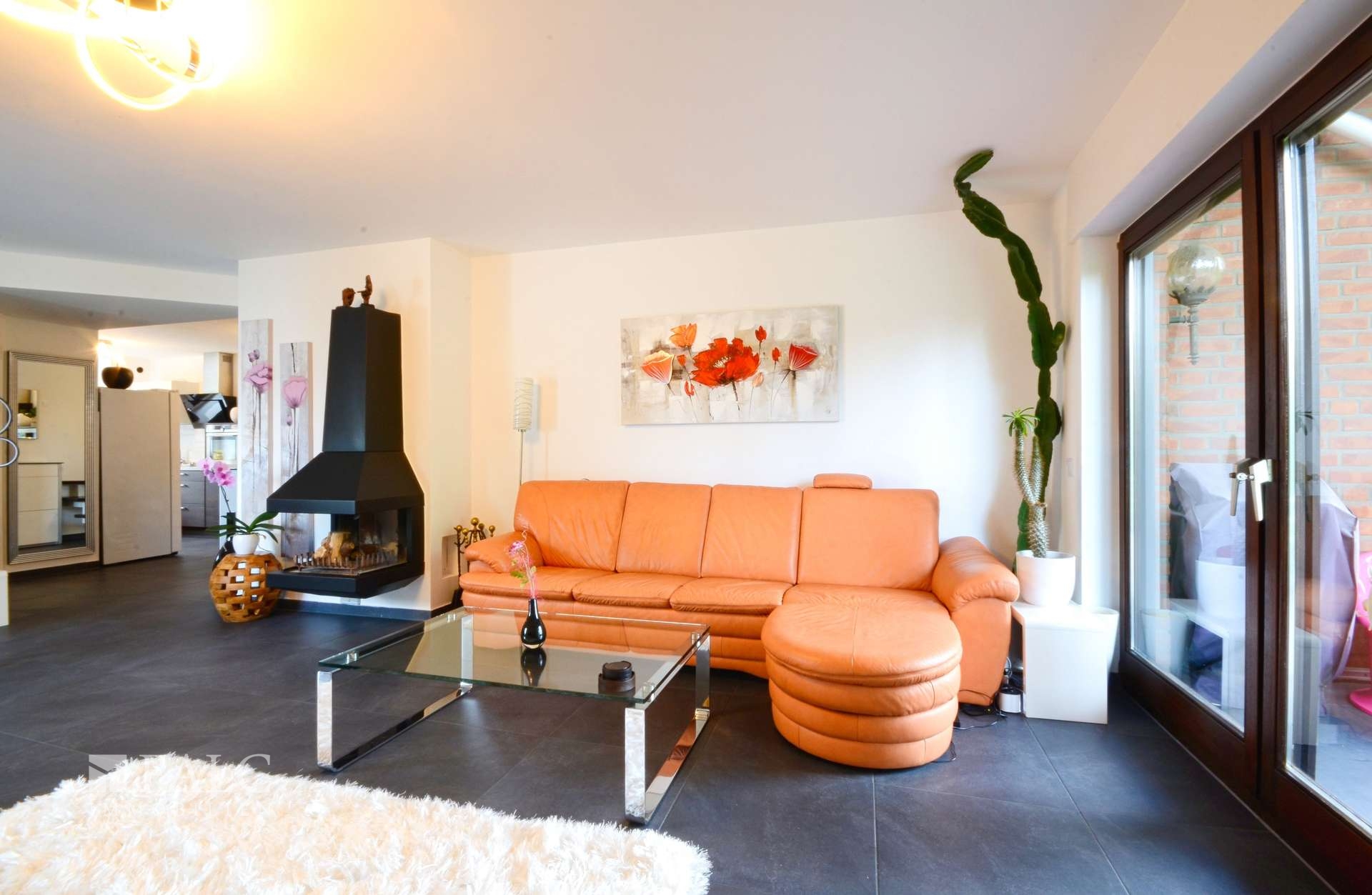 Wohnbereich mit Kamin