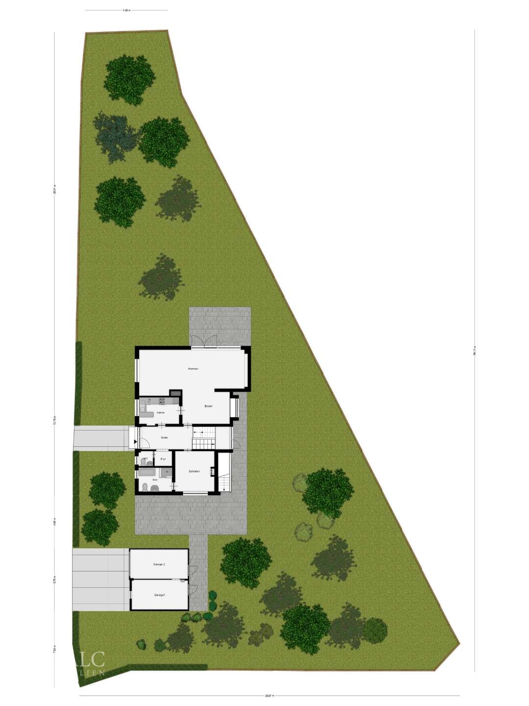 Grundriss-Erdgeschoss-Garten-Essen-Botttlenberg