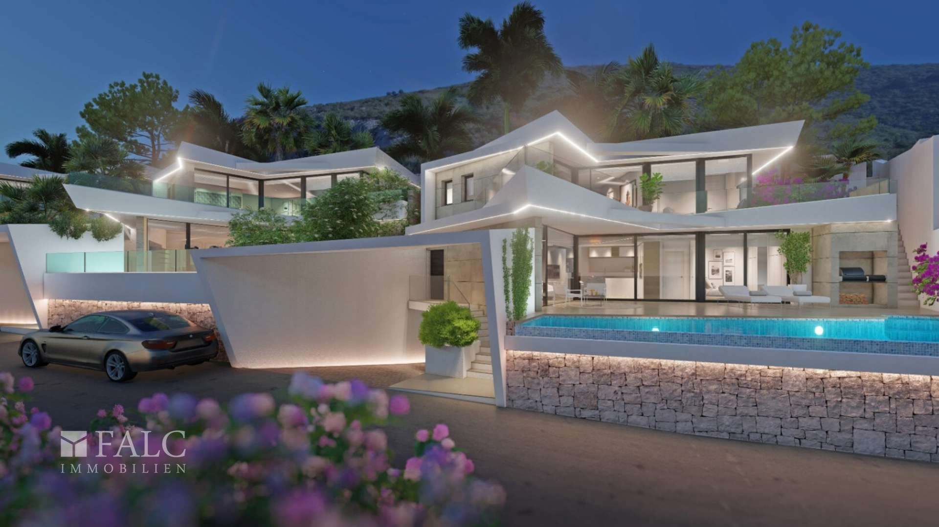 Villa am Abend