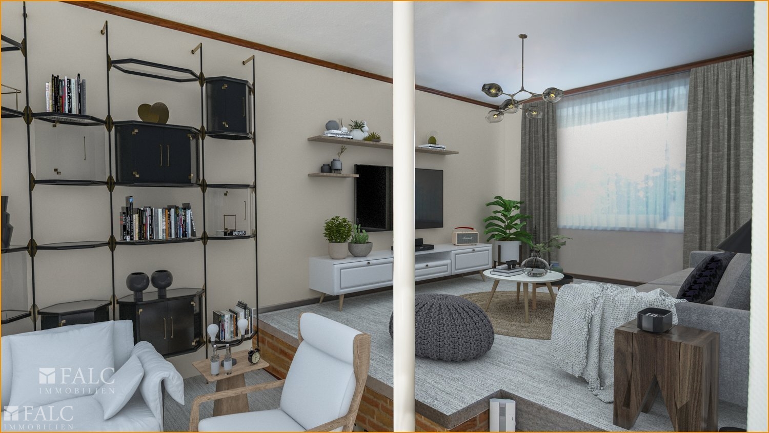 Wohnzimmer obere Ebene  - virtuelle Gestaltung