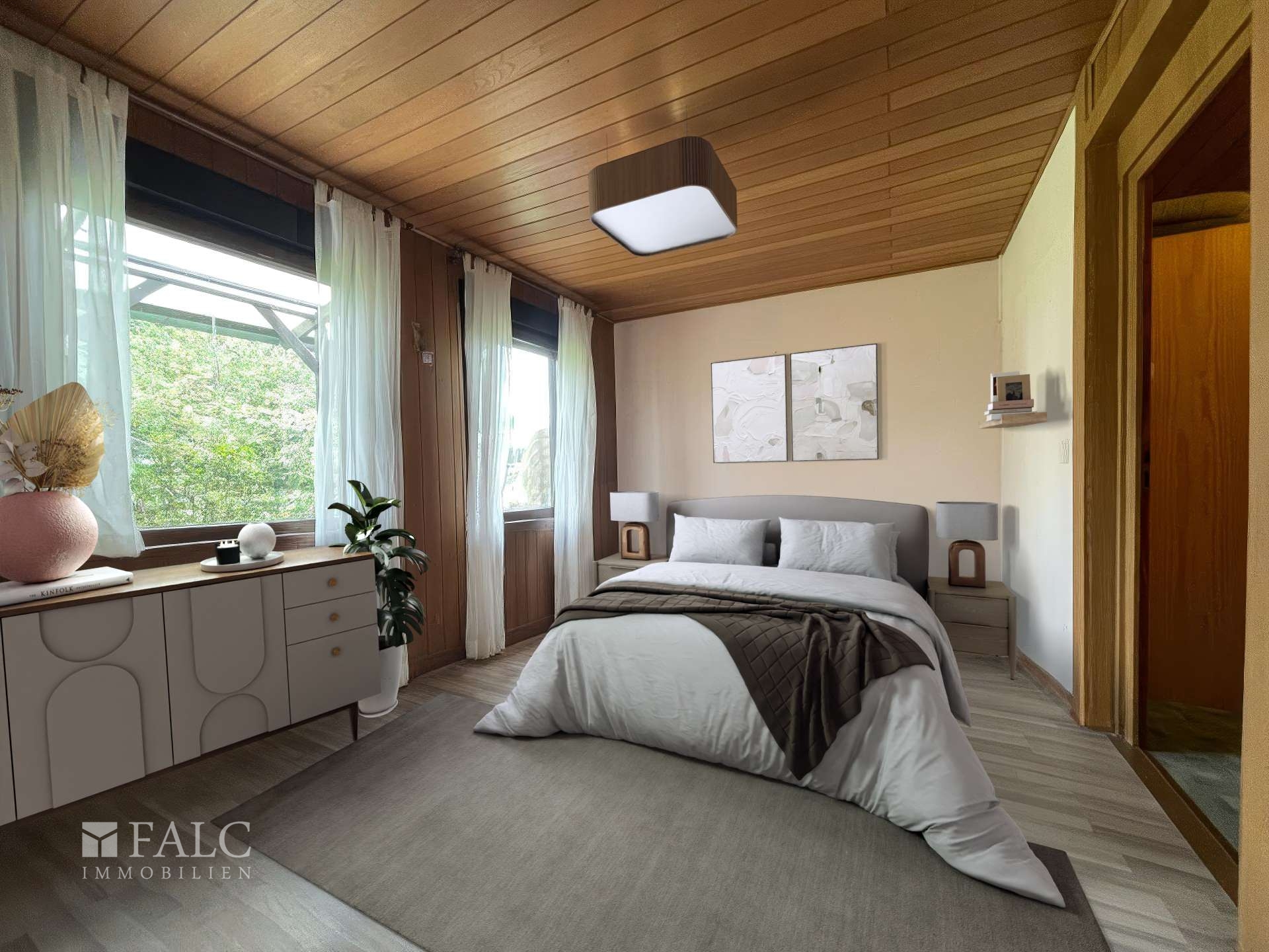 Schlafzimmer gestaged 