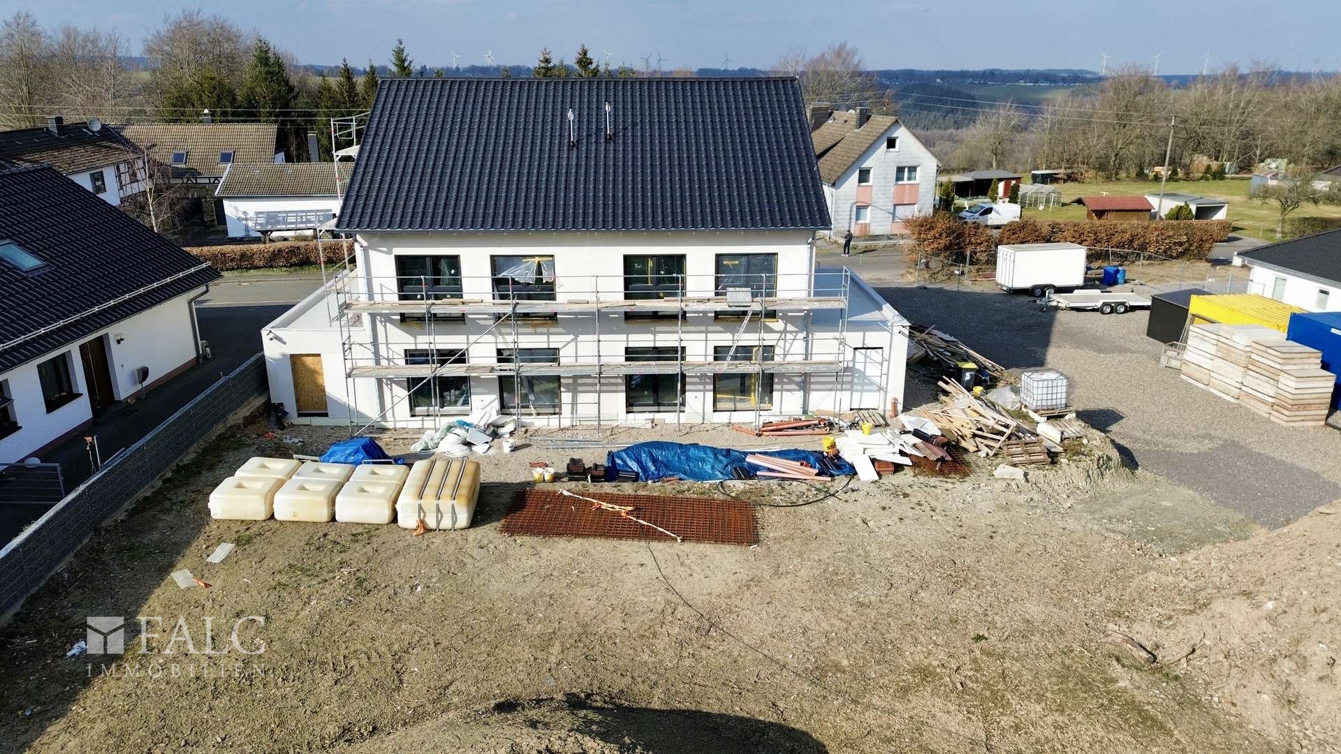 Haus Hinteransicht Bau