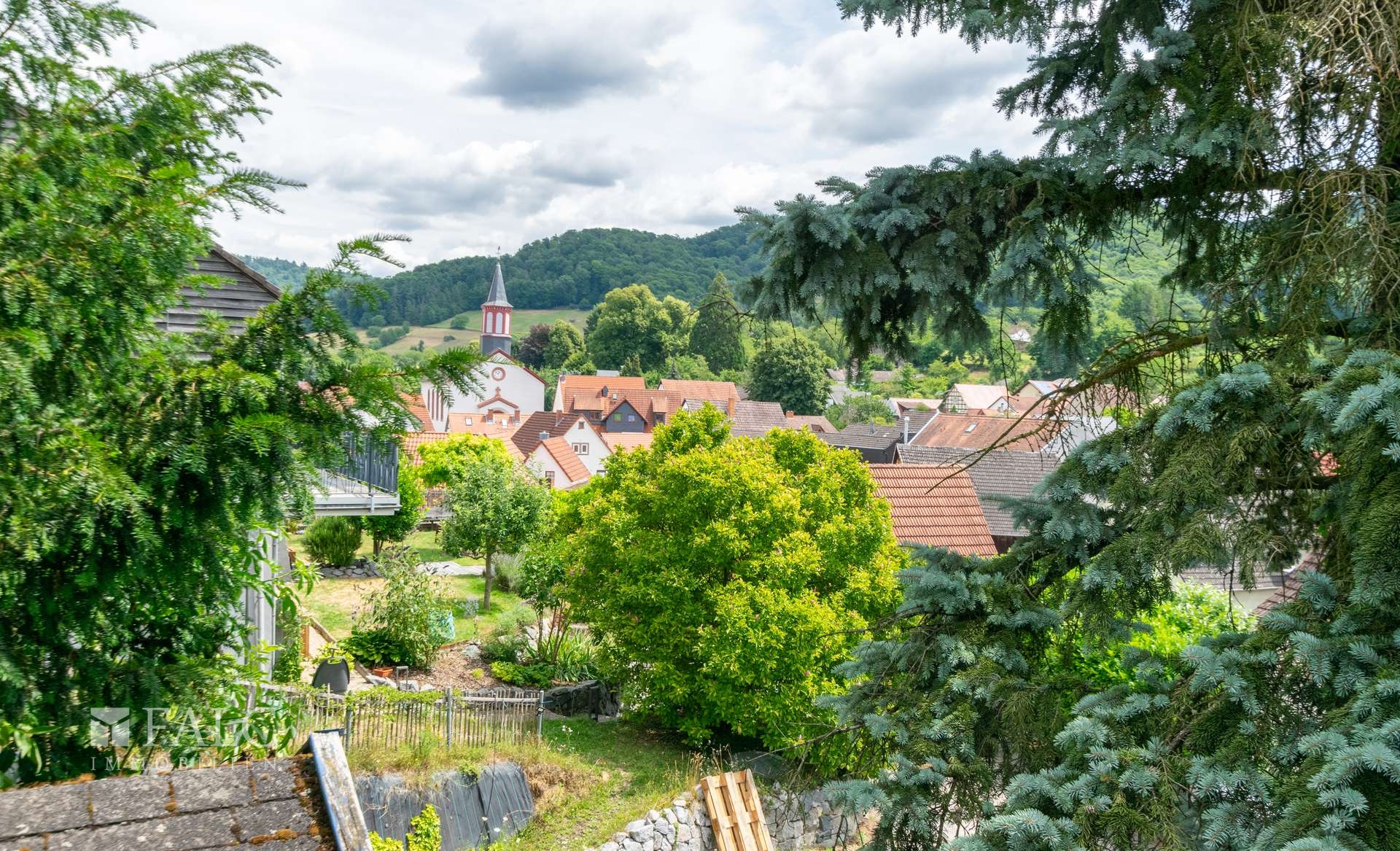 Blick vom Balkon