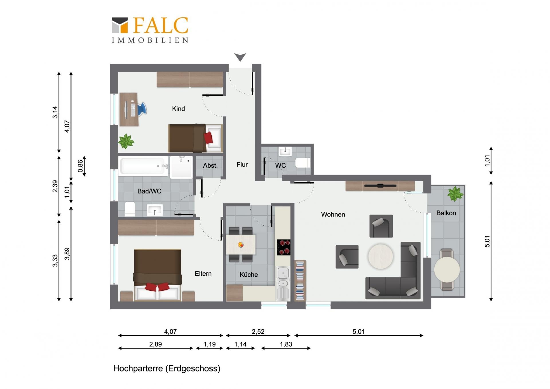 Grundriss Wohnung