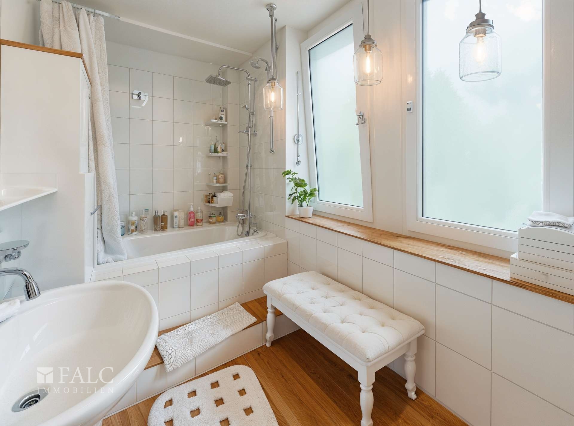 Bad - Badezimmer, Landhaus - (KI generiert)
