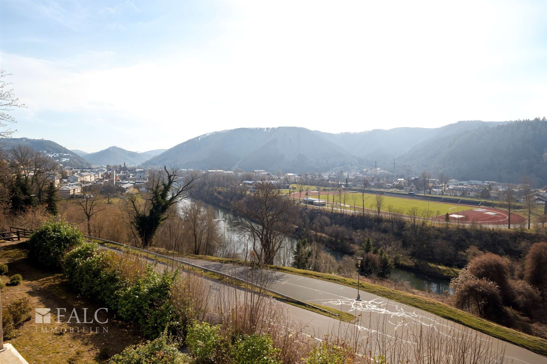Blick vom Balkon