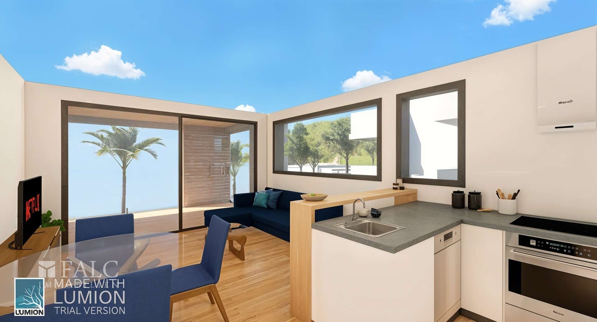  Kitchen / living room - Render 