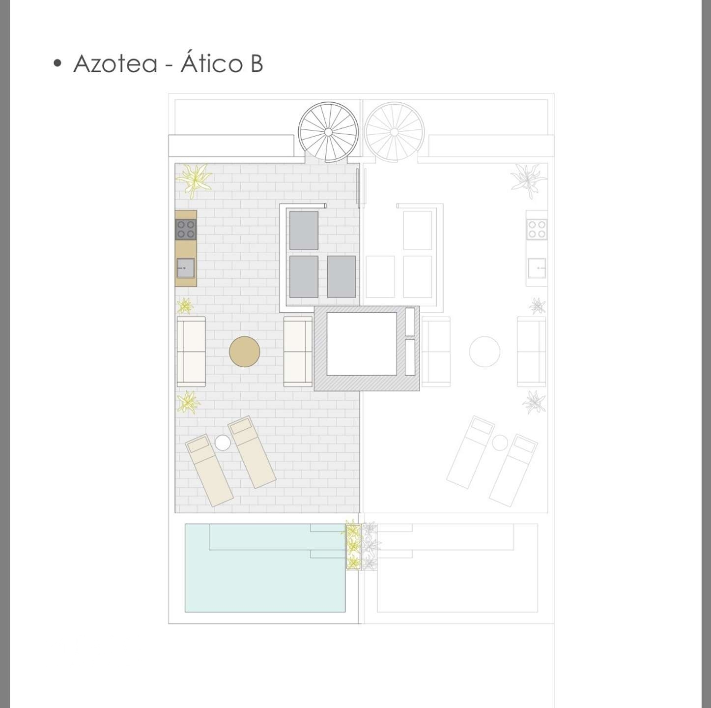 Floor plan of the roof terrace