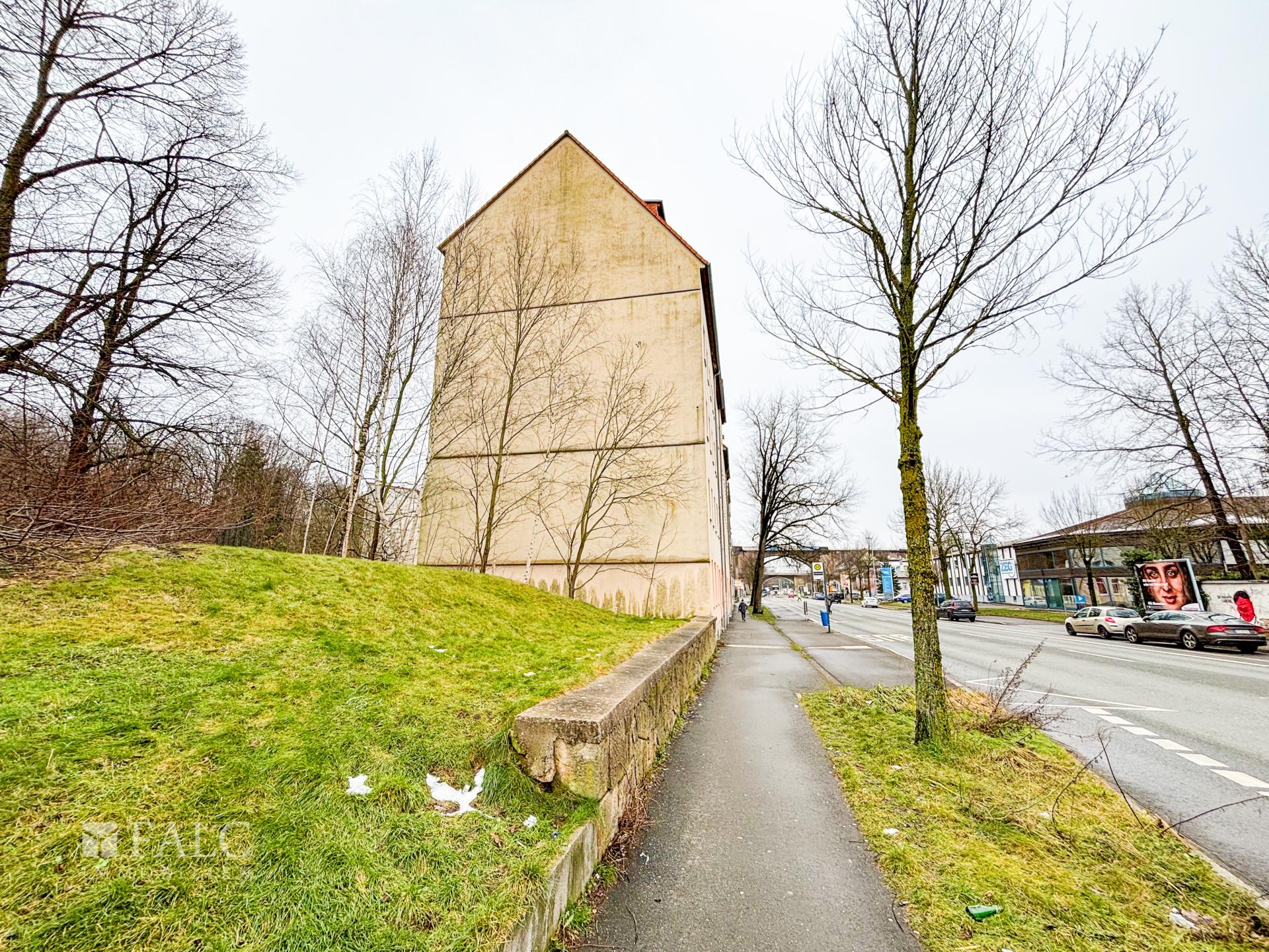 Seitenansicht Wohnblock