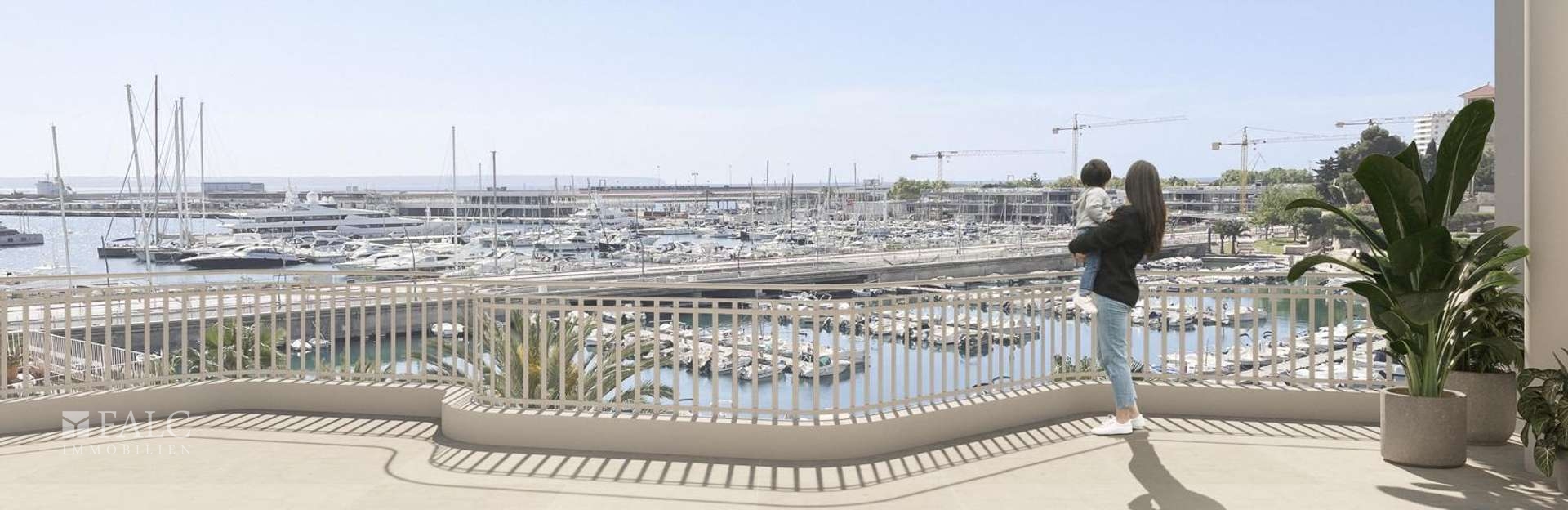 Blick auf Hafen