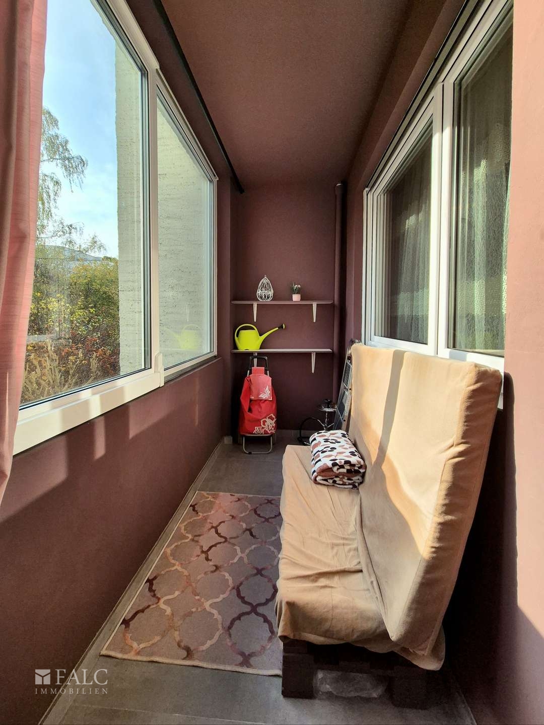 verglaster Balkon