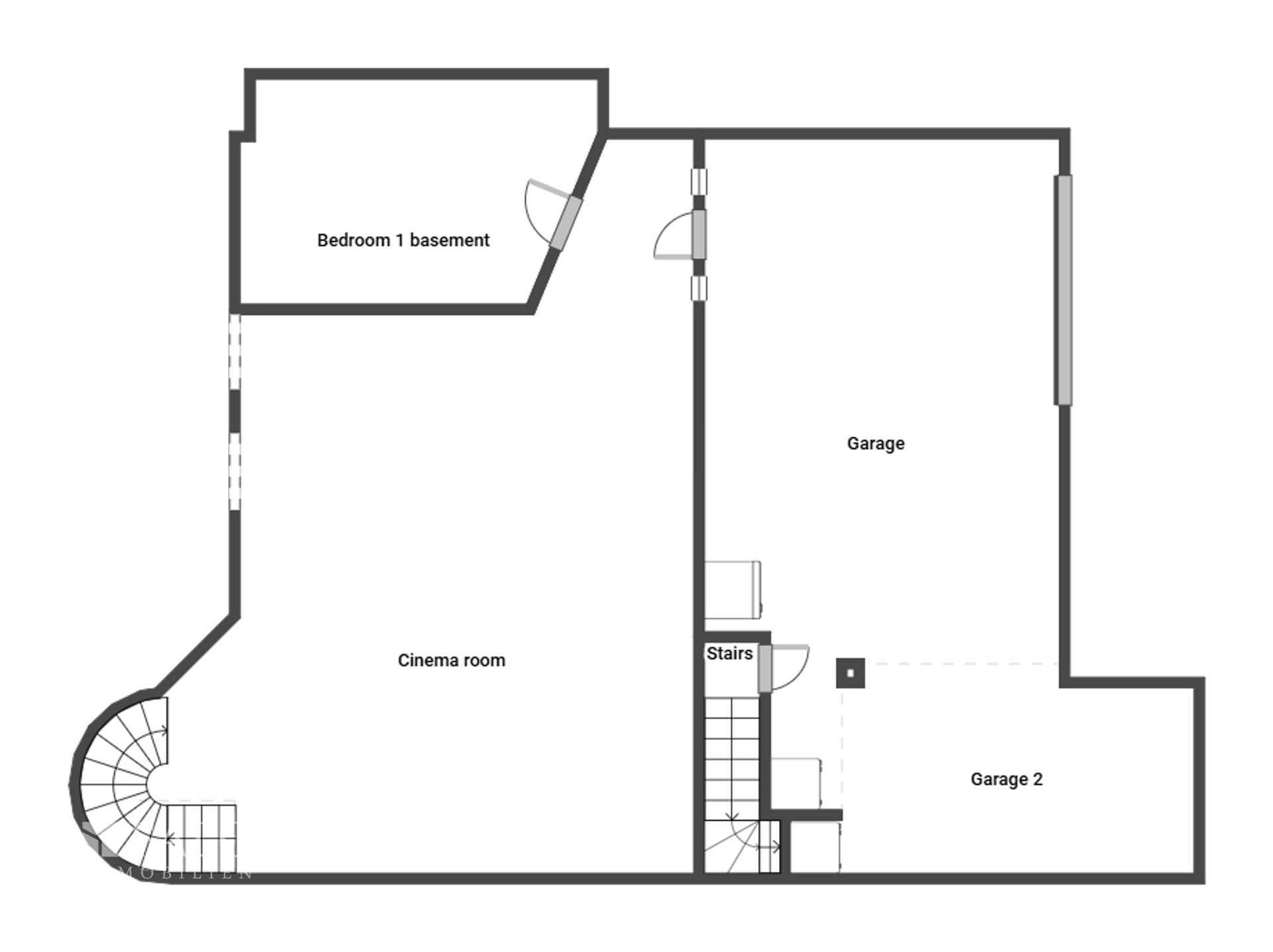 Grundriss Keller und Garage