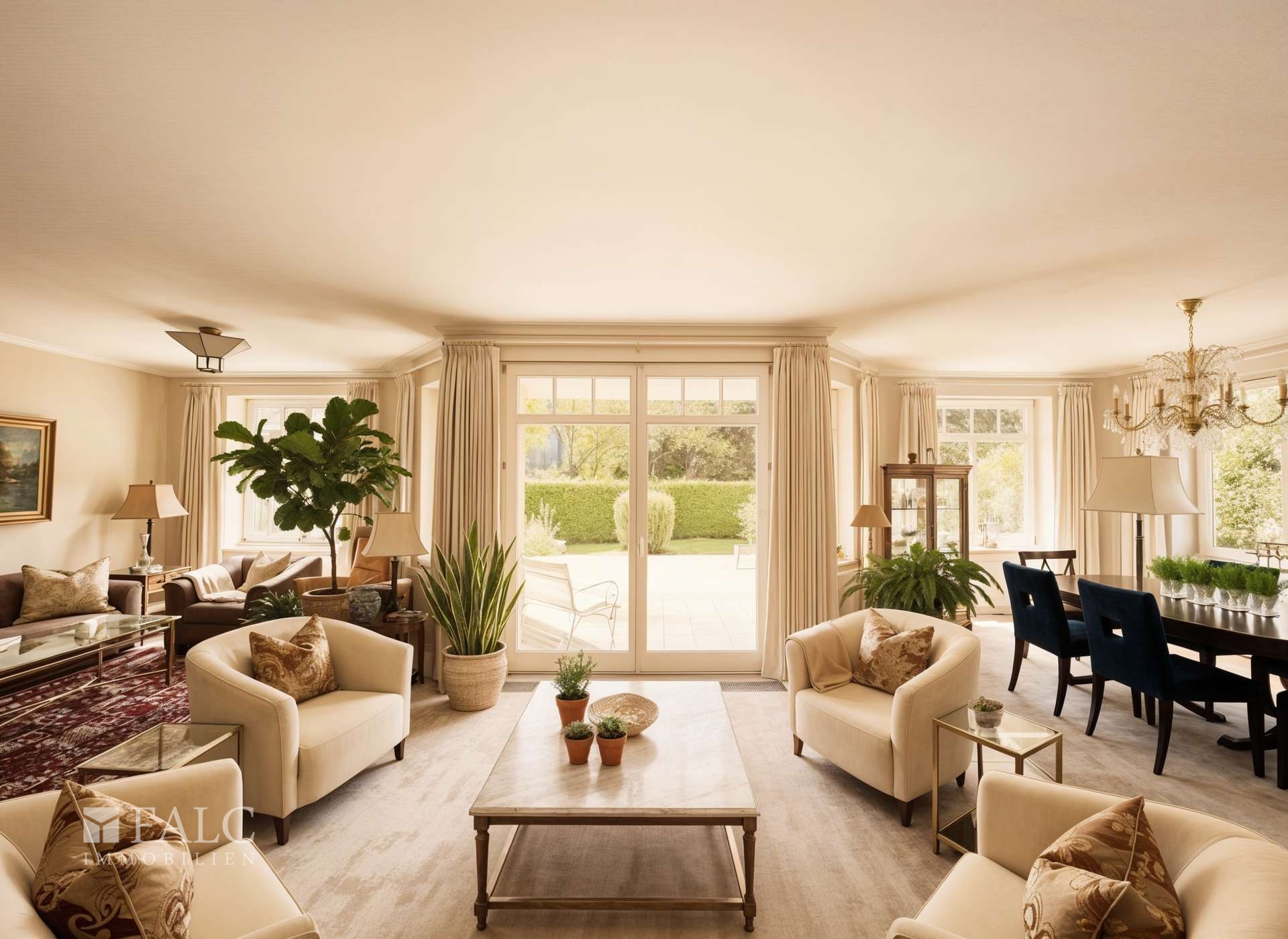 Blick ins Wohn- und Esszimmer EG - (KI generiert)