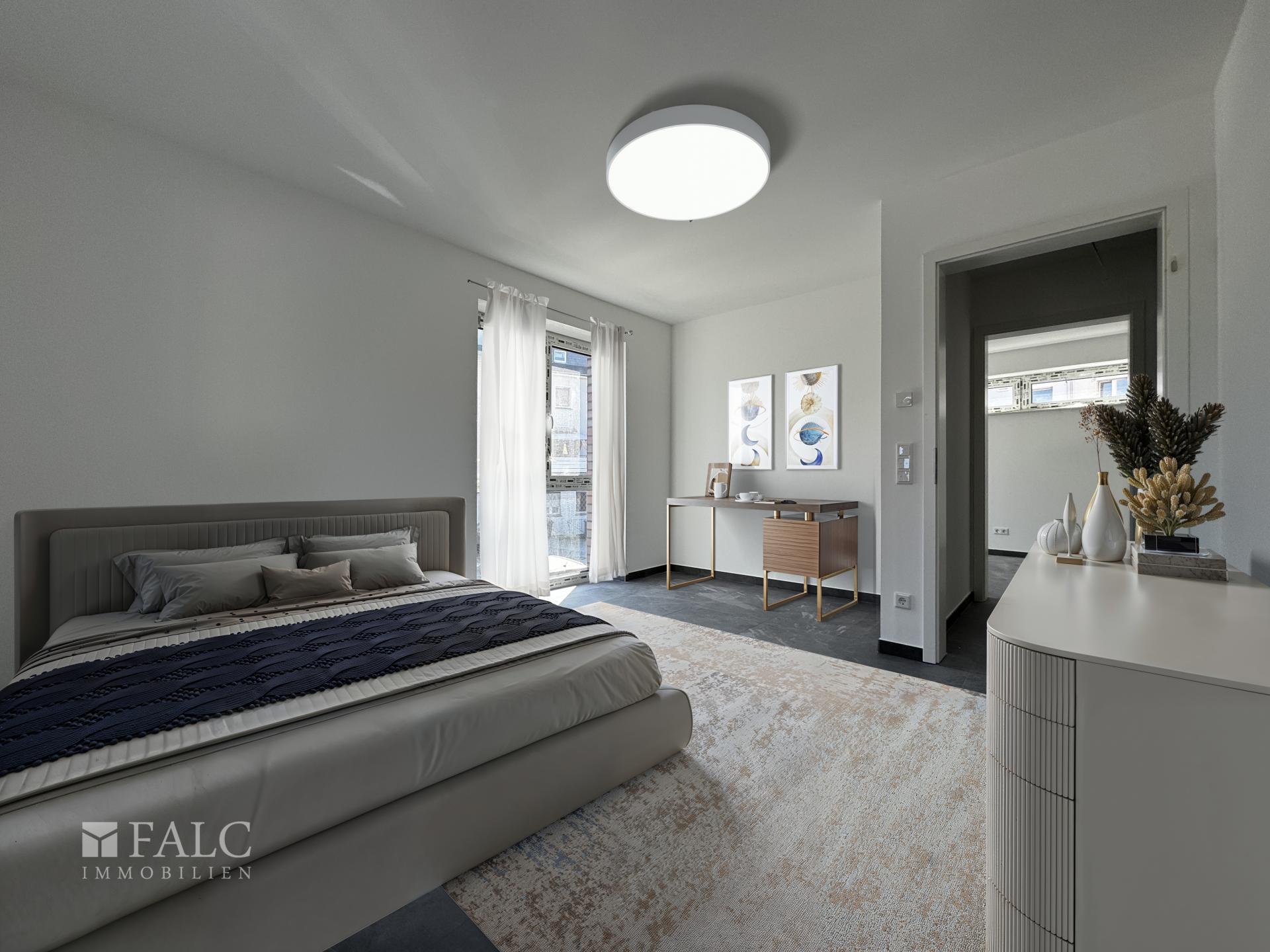 Schlafzimmer möbliert