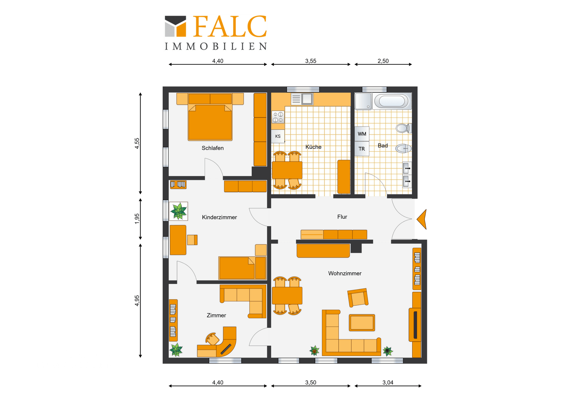 Grundriss Wohnung 5