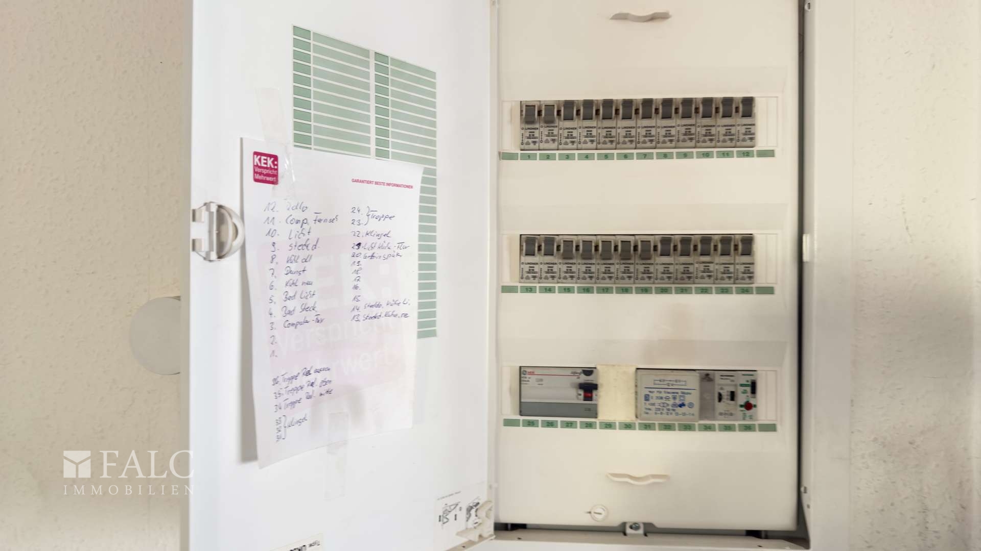 Unterverteilung der Etage 