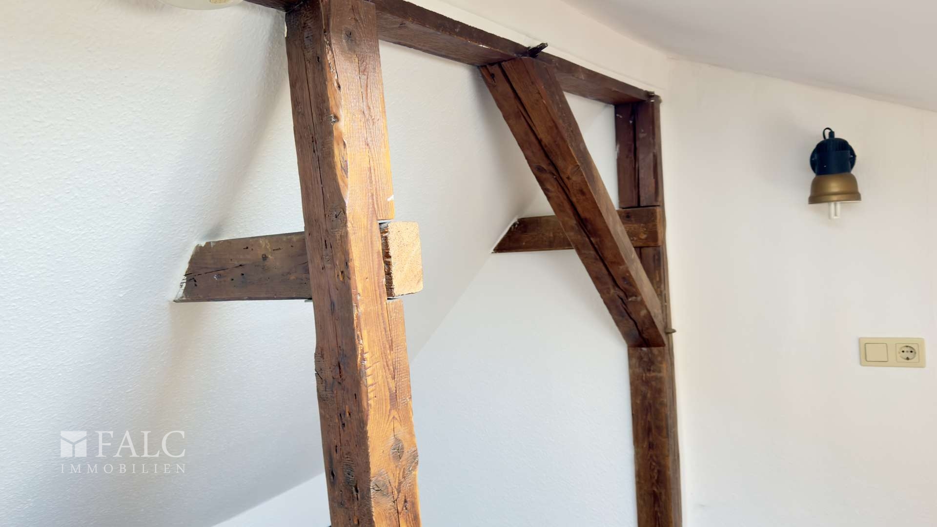 Gebälk im Dachgeschoss 