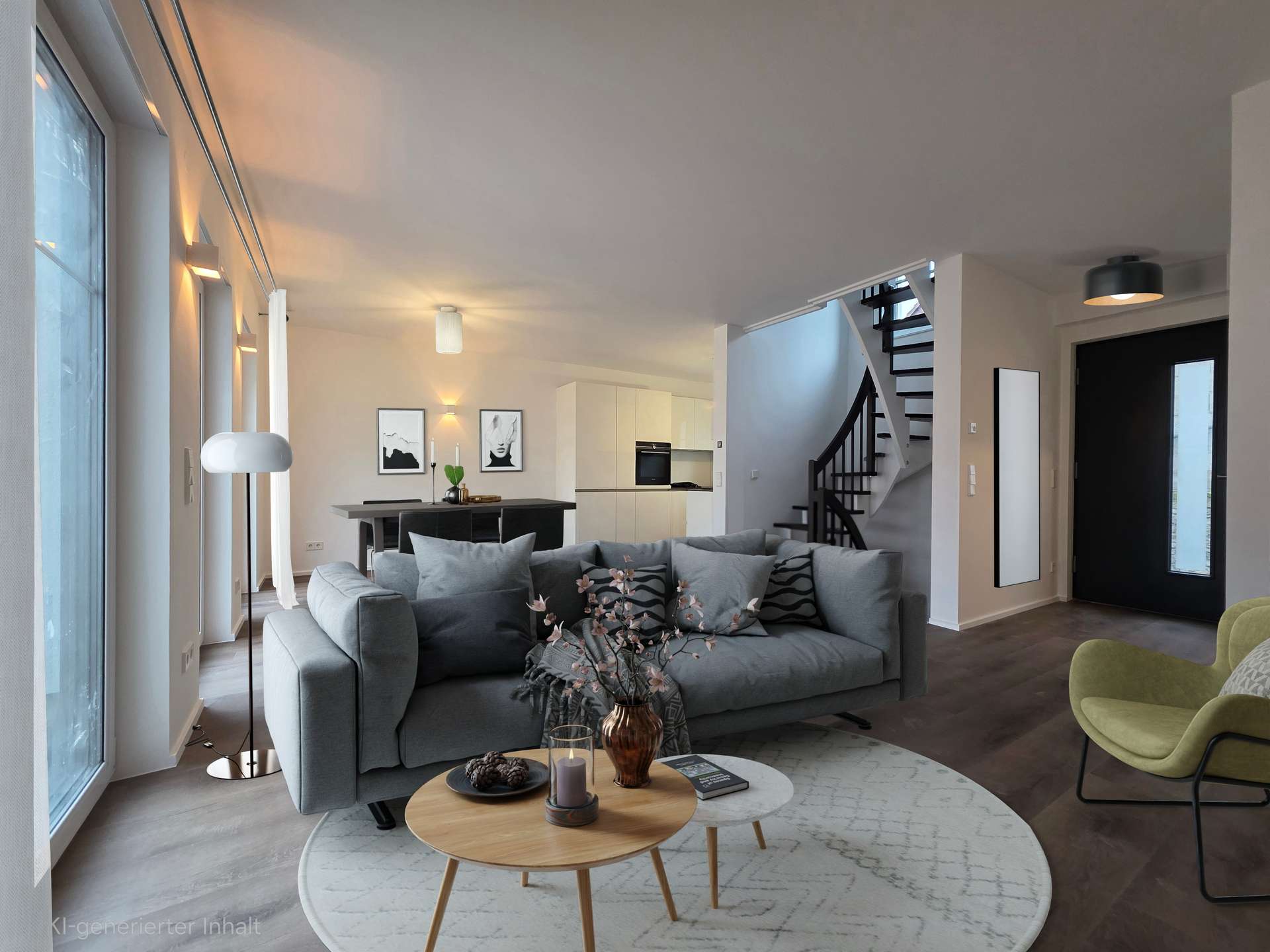 Wohn-Esszimmer (virt. möbliert)