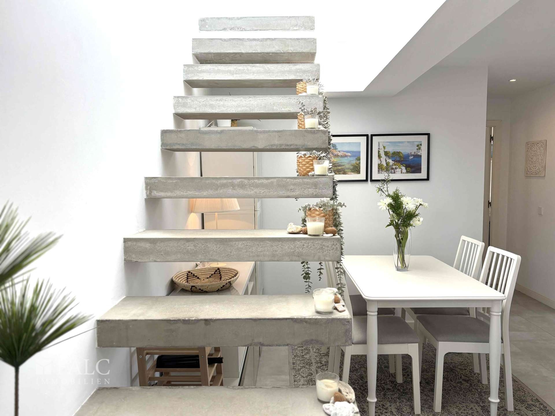 Stairs to the roof terrace