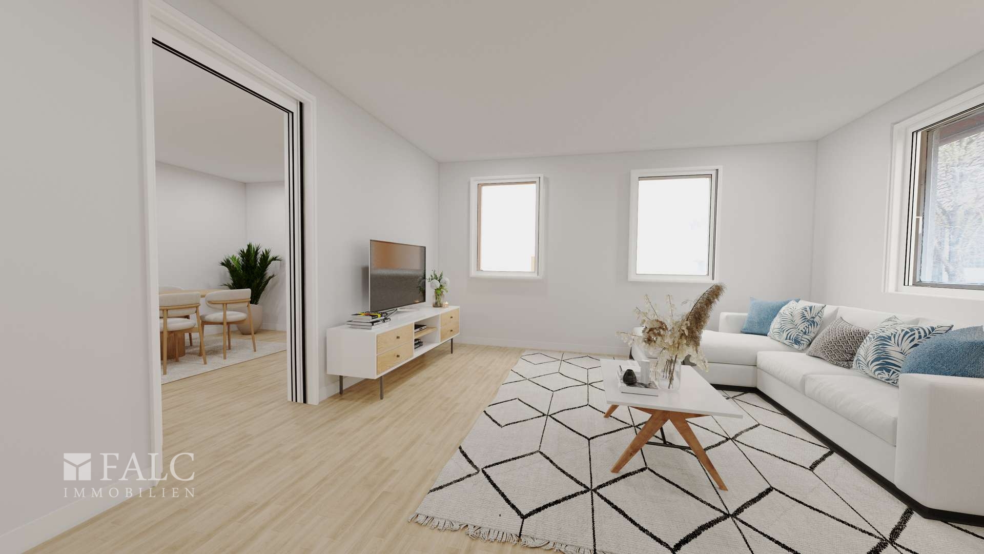 visualisiertes Wohnzimmer