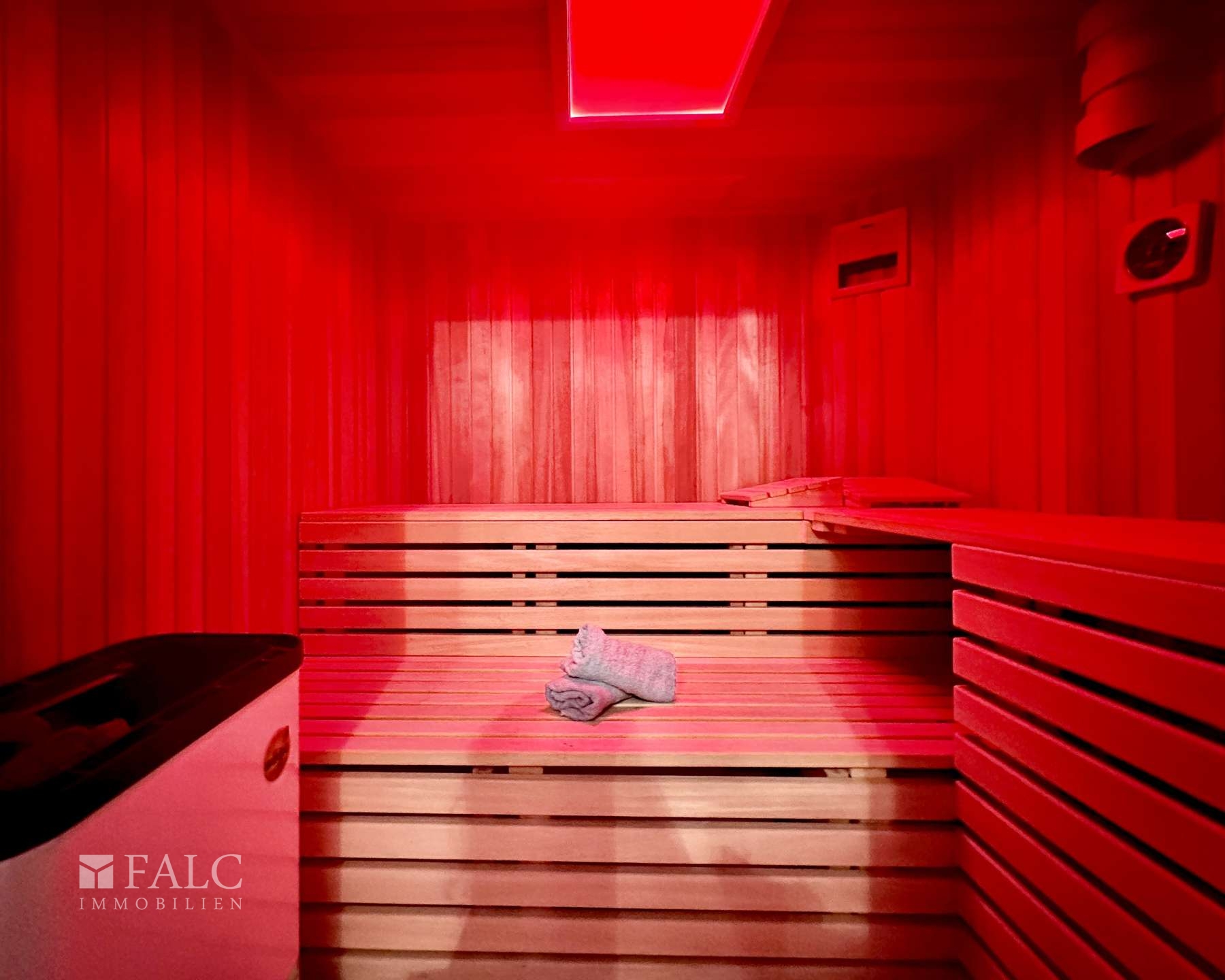 Sauna mit Dusche im Keller