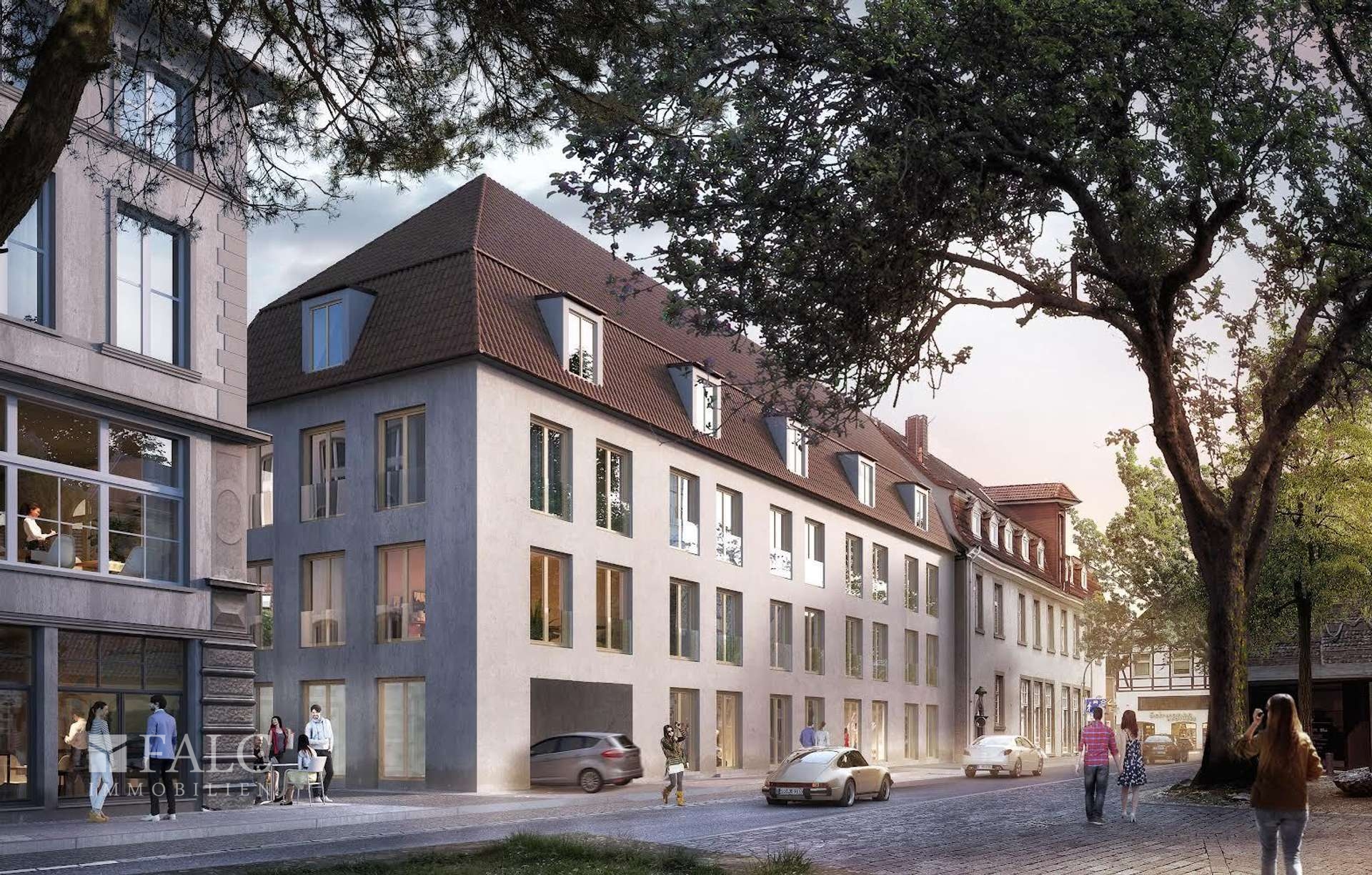 Rendering Thomästr. 4 Neubau Vorderansicht 