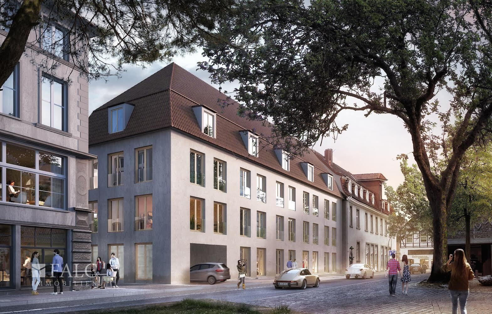 Rendering Thomästr. 4 Neubau Vorderansicht 