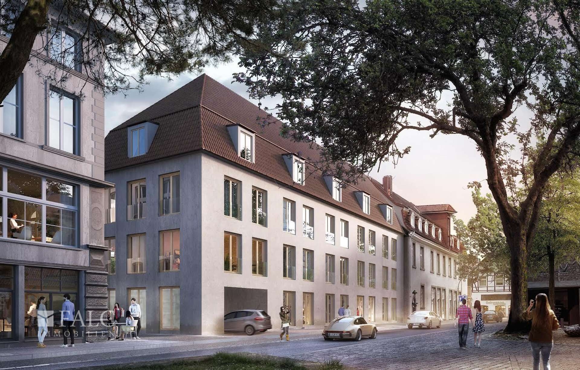 Rendering Thomästr. 4 Neubau Vorderansicht 