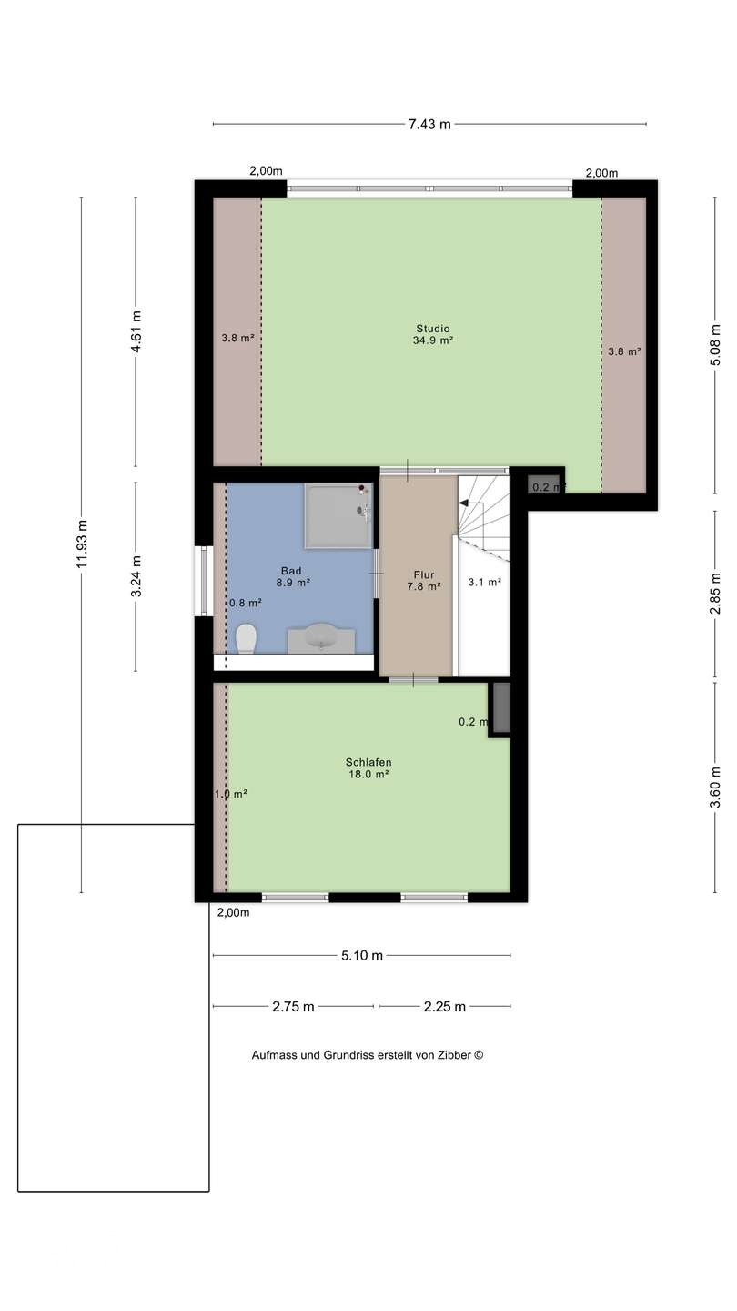 bemaßter Grundriss Keller