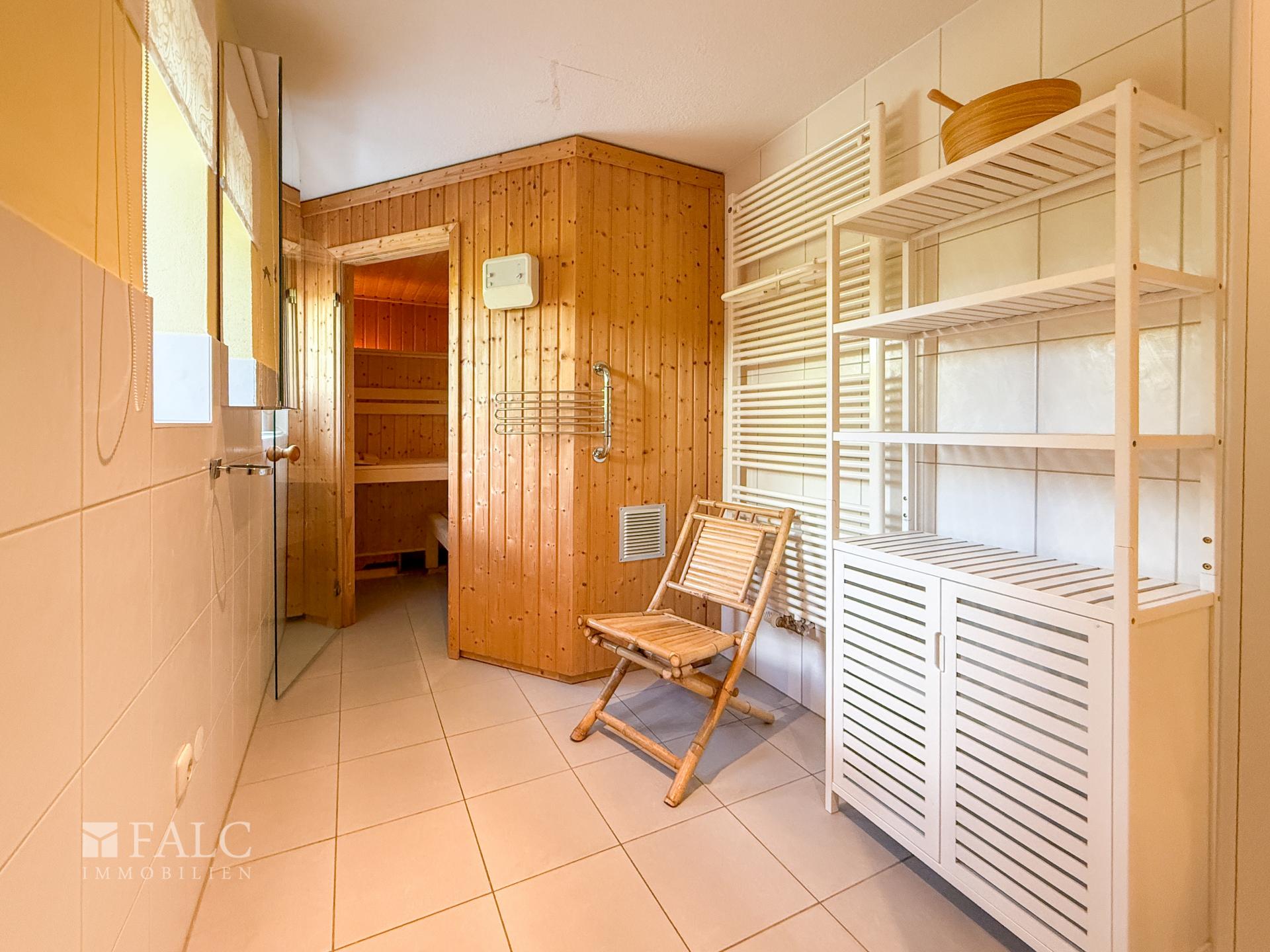 Badezimmer mit Sauna
