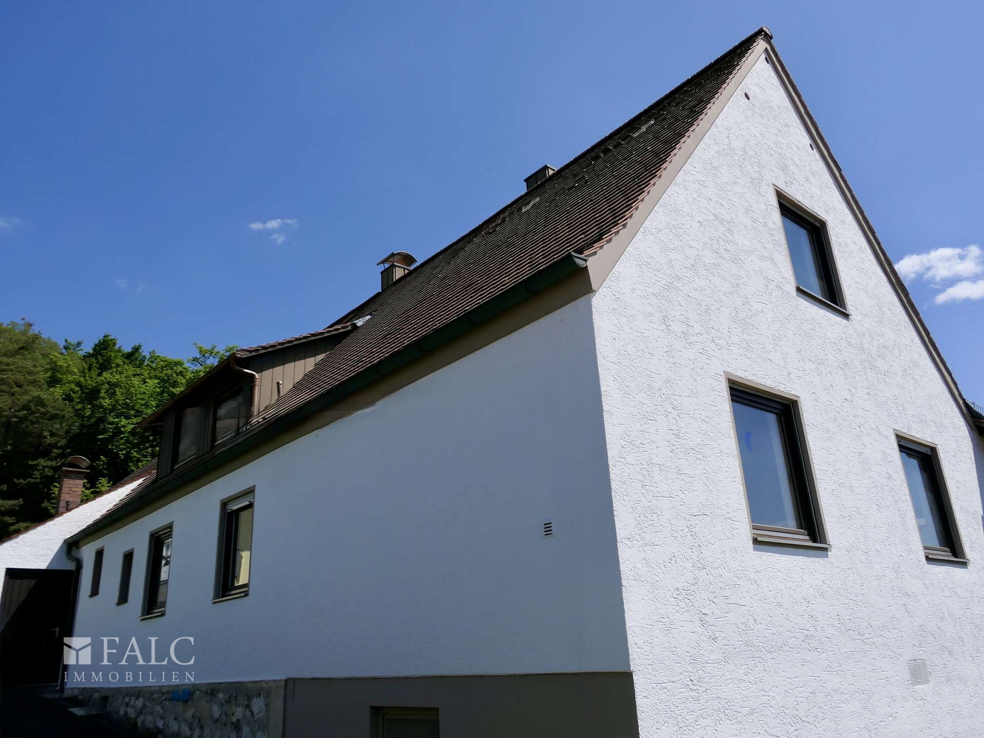 Hausrückseite, Garten