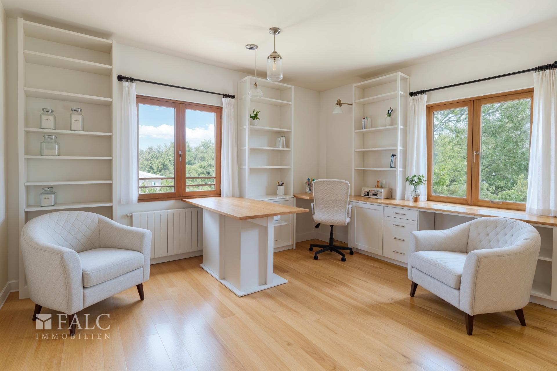 Büro / Schlafen - Arbeitszimmer, Landhaus - (KI generiert)