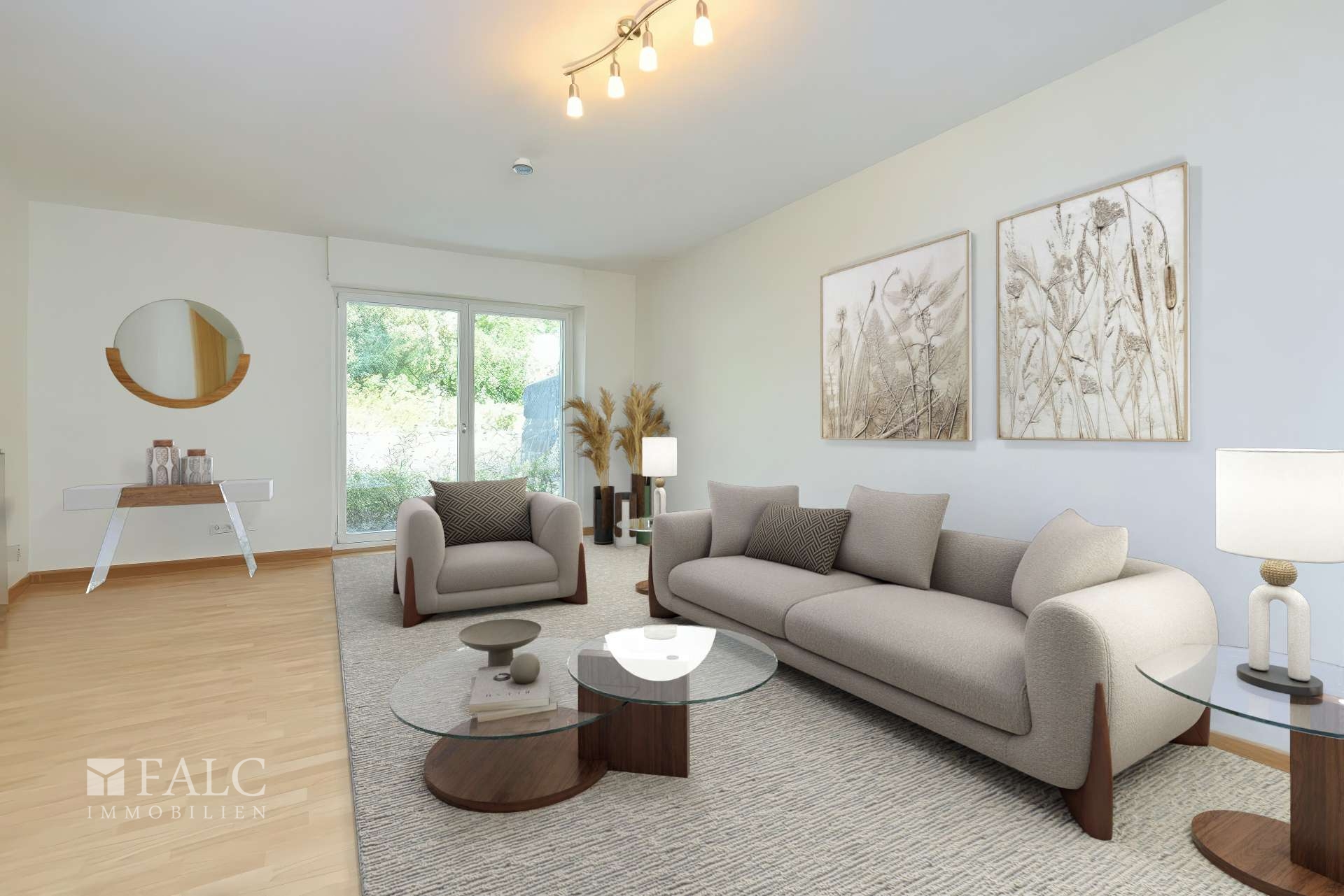 Wohnzimmer Einliegerwohnung- digitales Homestaging