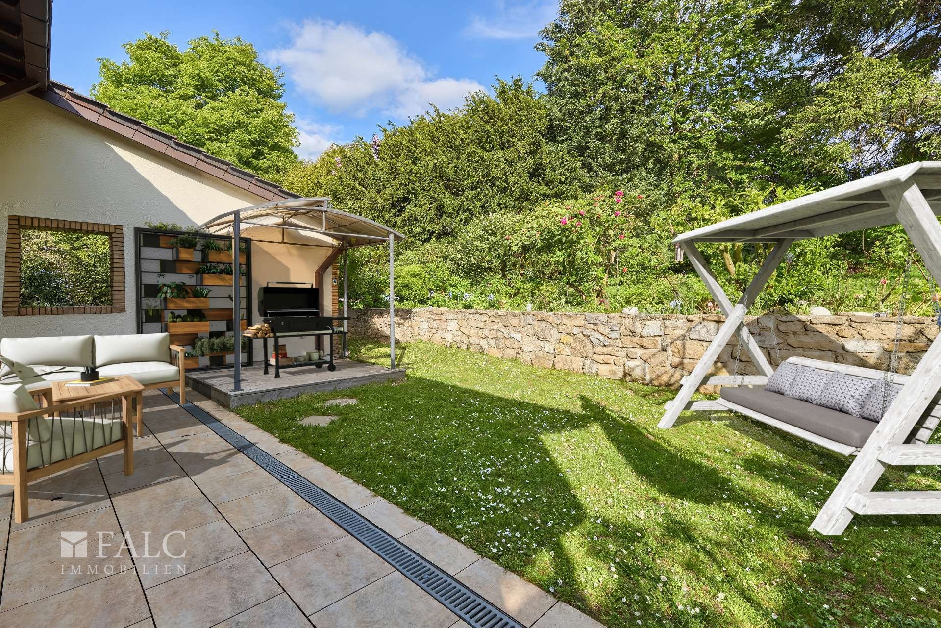 Garten Einliegerwohnung  - digitales Homestaging