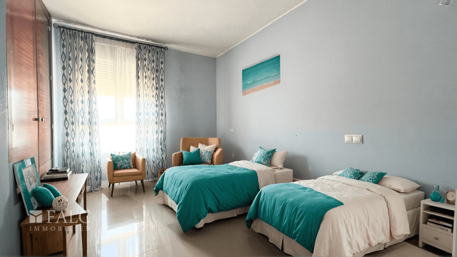 Schlafzimmer staged