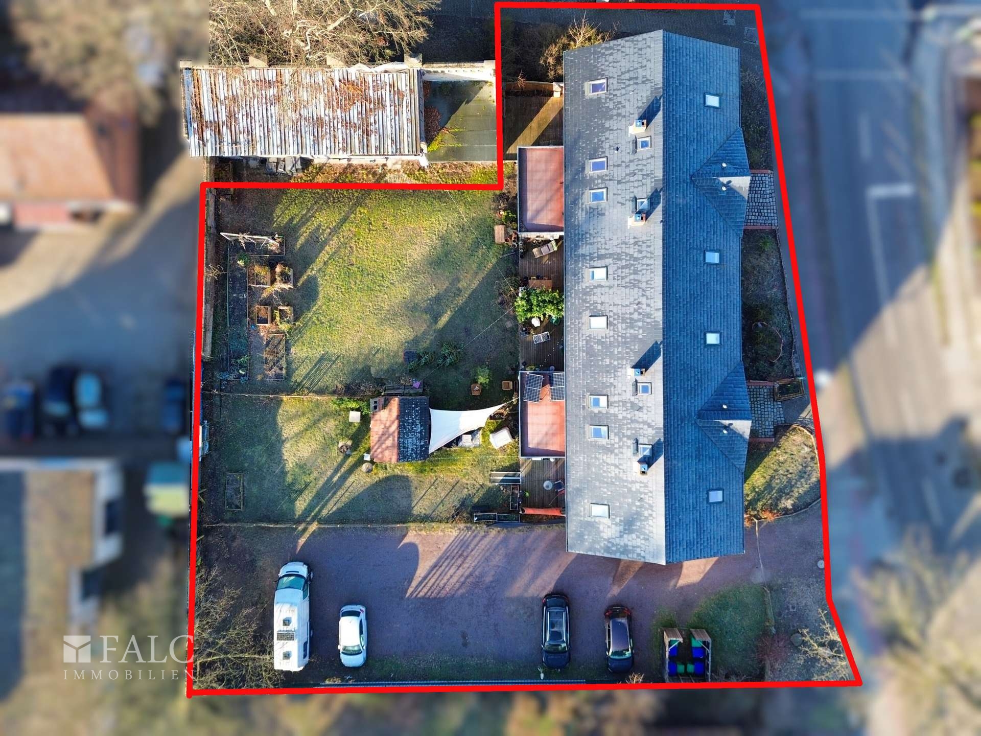 Luftbild - ungefährer Grenzverlauf