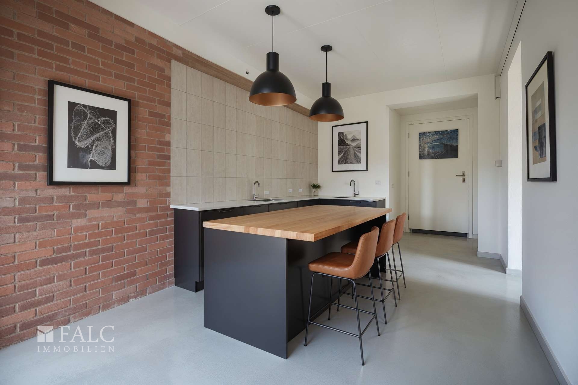 Küche Ferienwohnung - Küche, Industriell - (KI generiert)