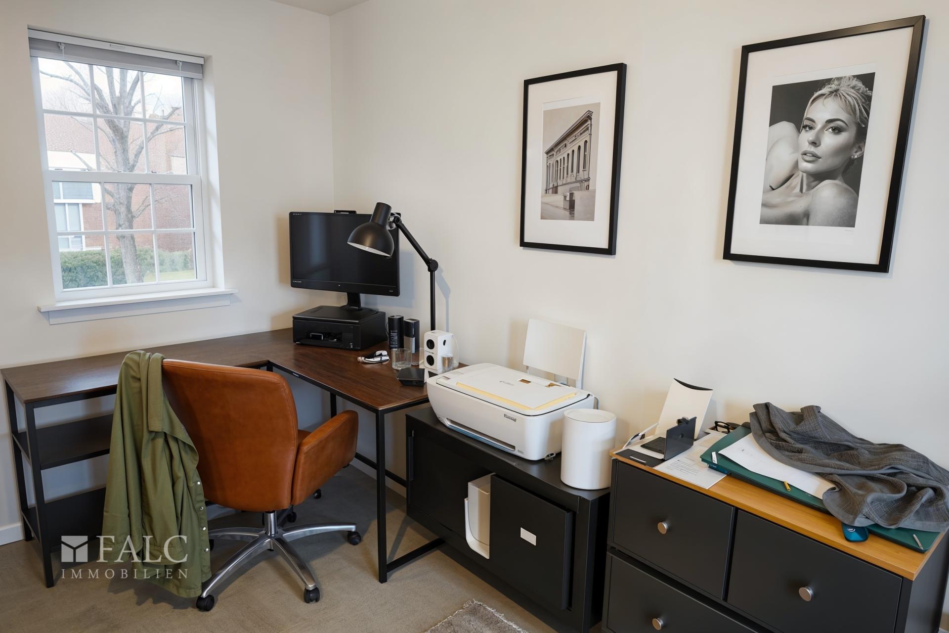  - Arbeitszimmer, Industriell - (KI generiert)