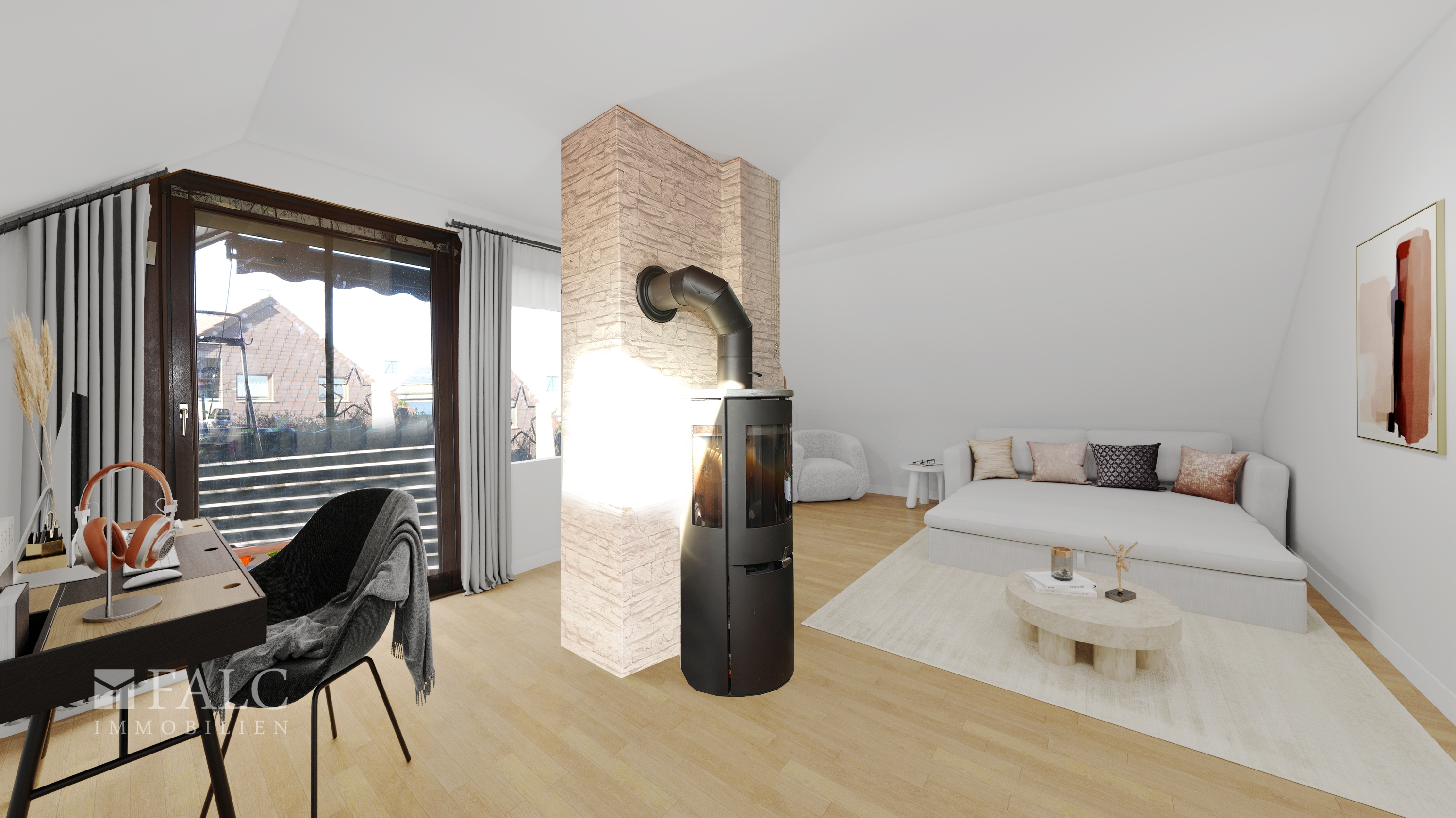 Home-Office ohne Verkleidung