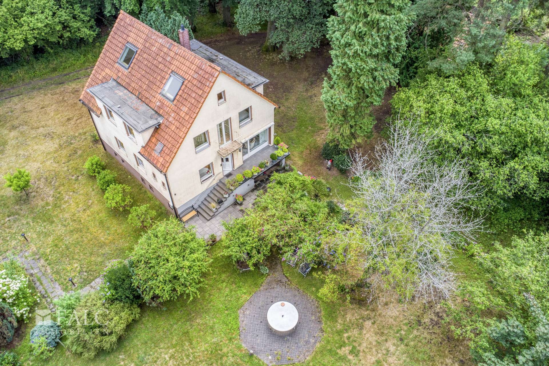 Das Haus von oben