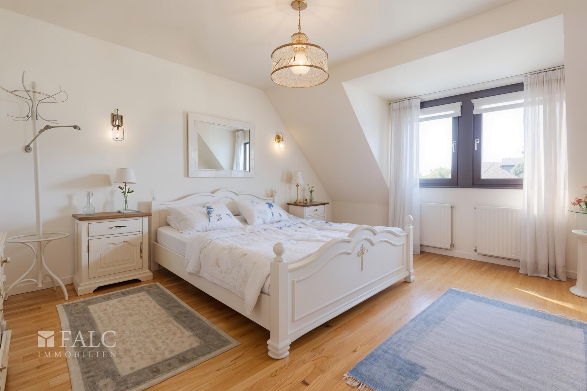 Schlafzimmer 1 - Schlafzimmer, Landhaus - (KI generiert)