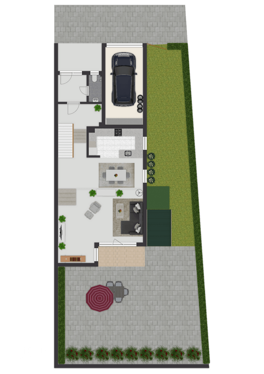 Grundriss -  EG & Außenbereich