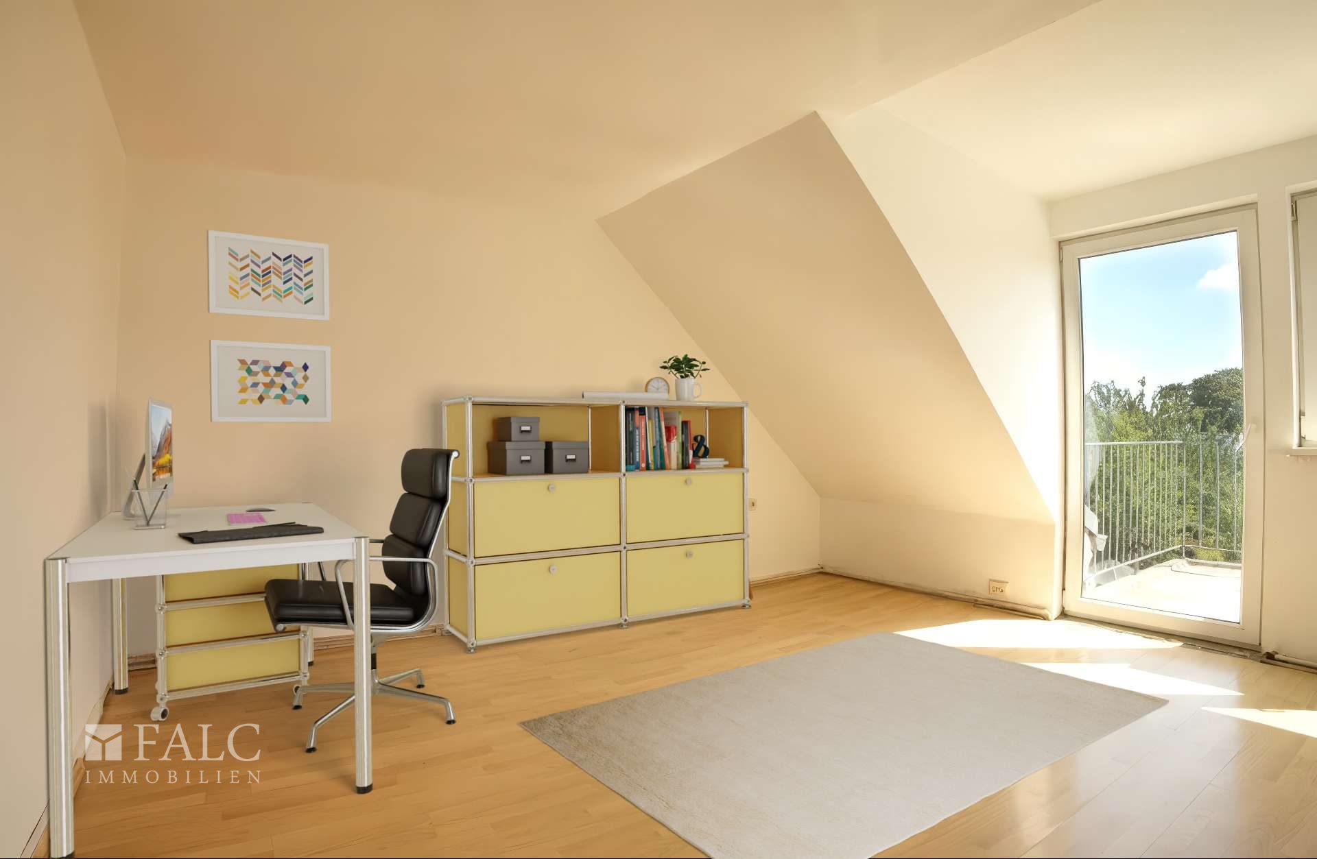 DG Arbeitszimmer virtuell gestaged