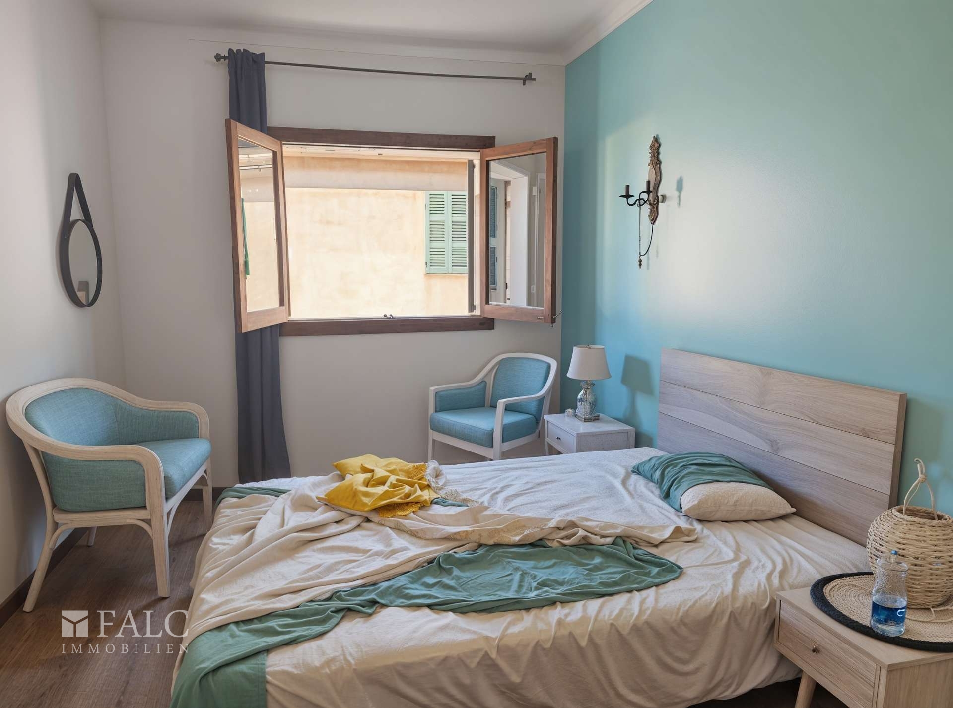 Schlafzimmer - Schlafzimmer, Maritim - (KI generiert)