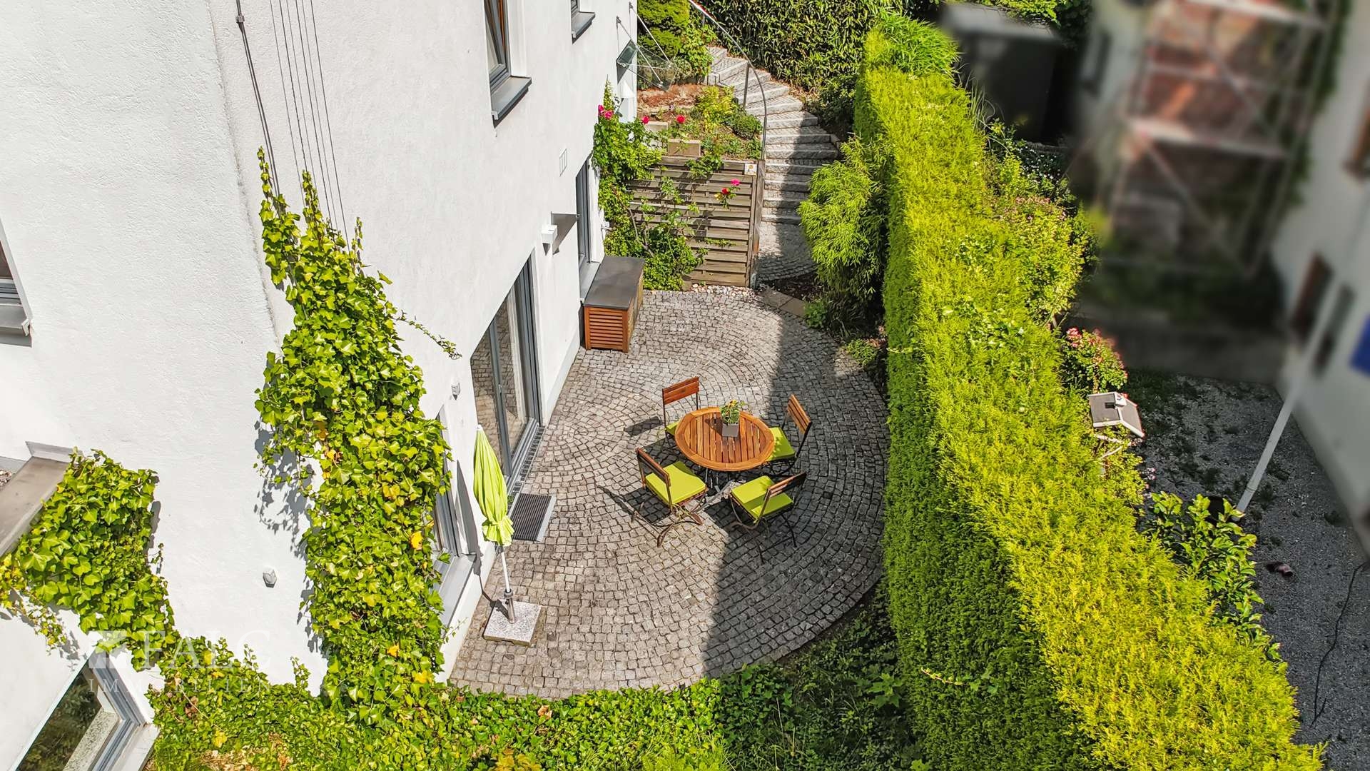 Terrasse Vogelperspektive